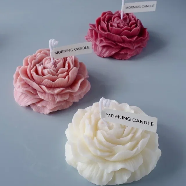 2 Moldes De Silicona Para Velas Con Forma De Flor (peonía Y Margarita) - Para Manualidades, Jabones, Chocolates