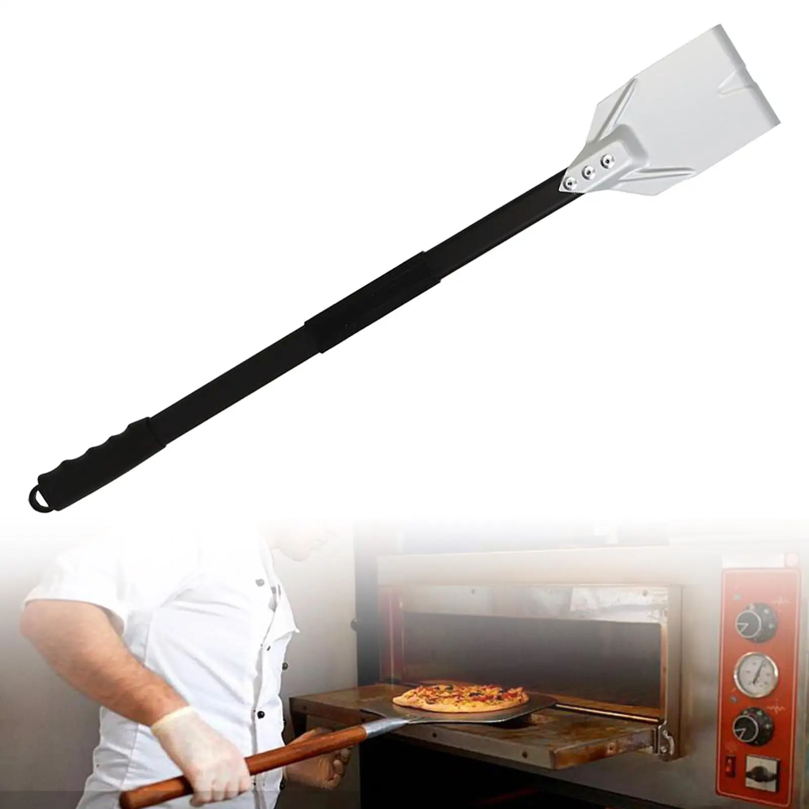 Ash Rake with Long Handle Corner Cleaner Accessories Charcoal Grill Detachable Scraper Brick Pizza Oven Clean Tool Ash Wood