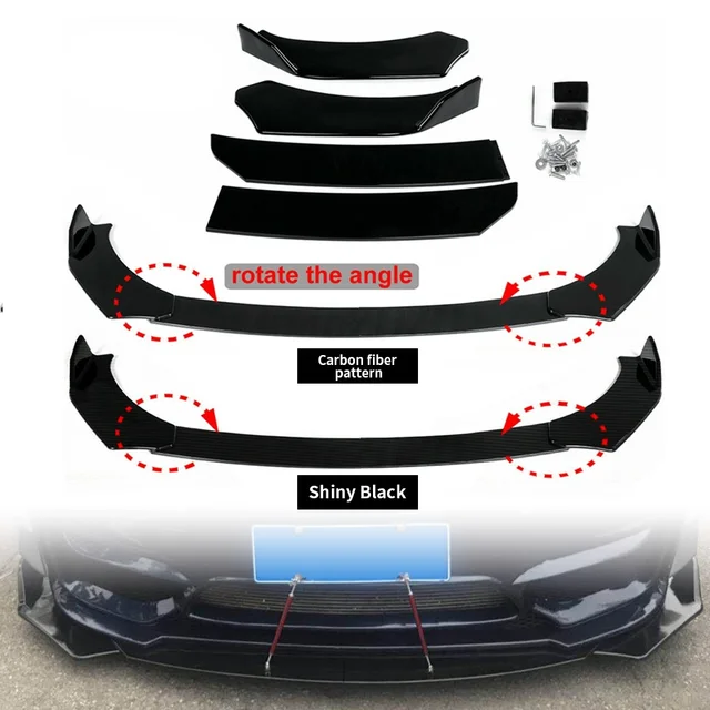 3 Piece Universal Car Front Lip Chin Bumper Splitter Diffuser Spoiler Body  Kits For Honda For Audi For Benz For BMW For Subaru - AliExpress