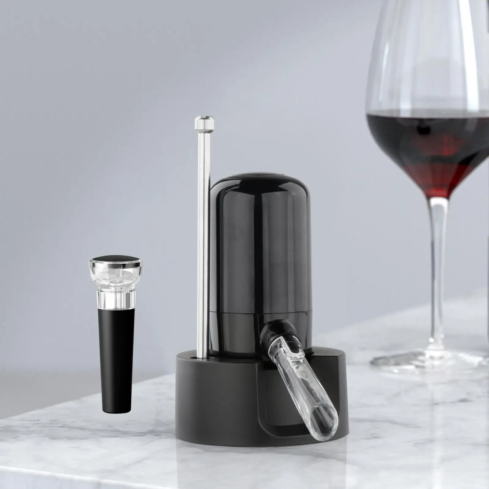 Portable wine Aerator Wine Supplies one Button Wine Aerator Pourer Electric wine Pourer for Travel Party