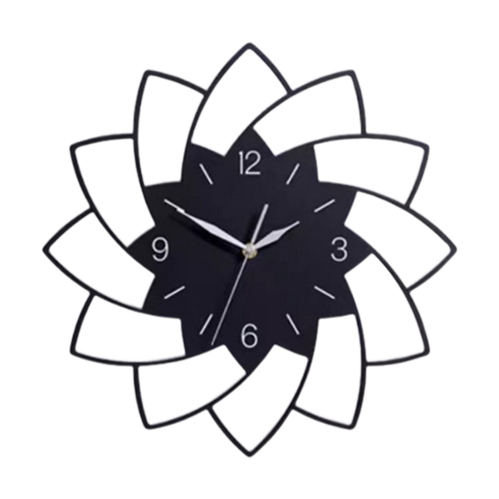 Acrylic Wall Clock Decorative Clocks Modern Silent Flower Shaped Hanging Clock