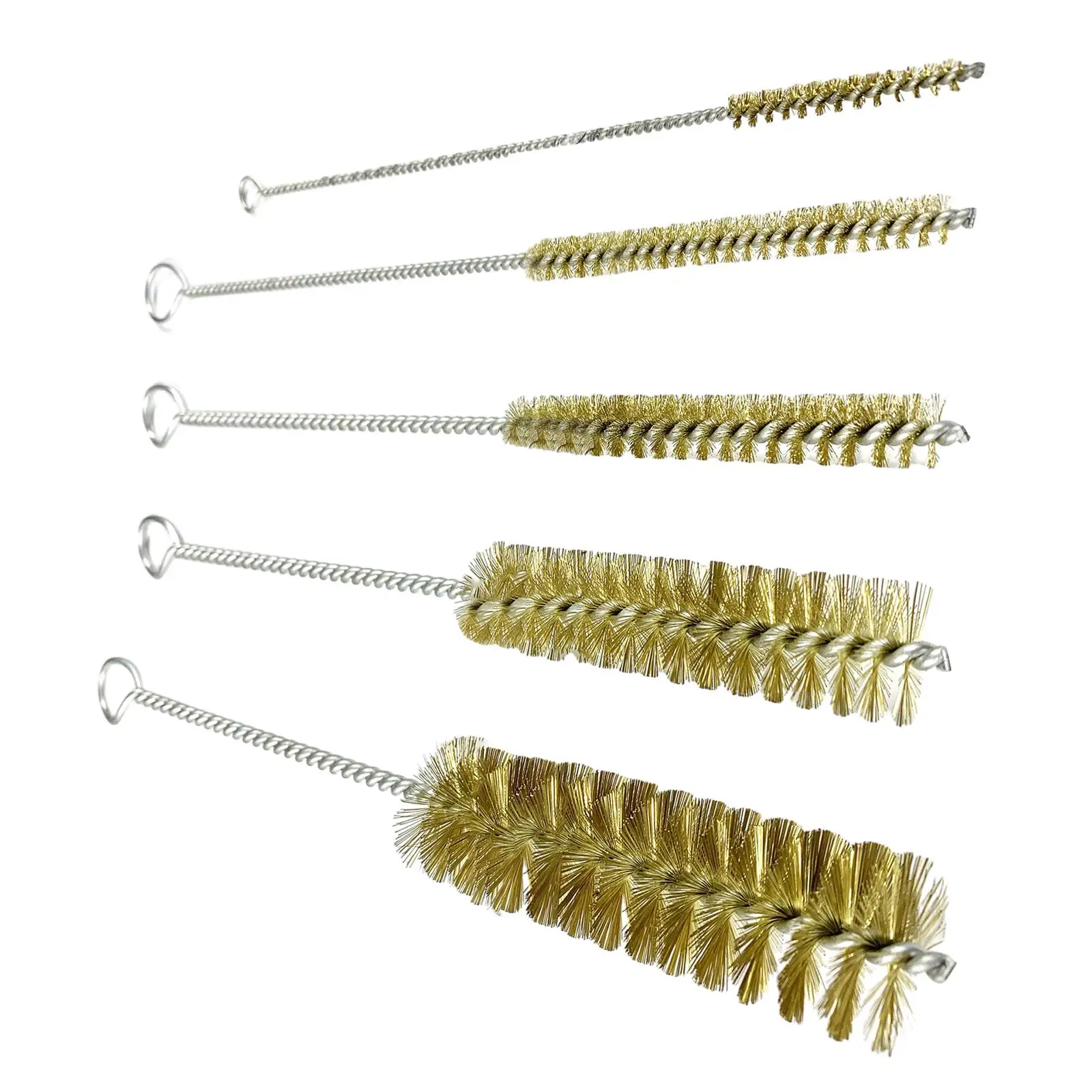 Brass Brush Remove Rust Paint Remover Long Handle Pipe Cleaning Brush Stainless Steel Bore Brush Bristles Wire Brush for Auto