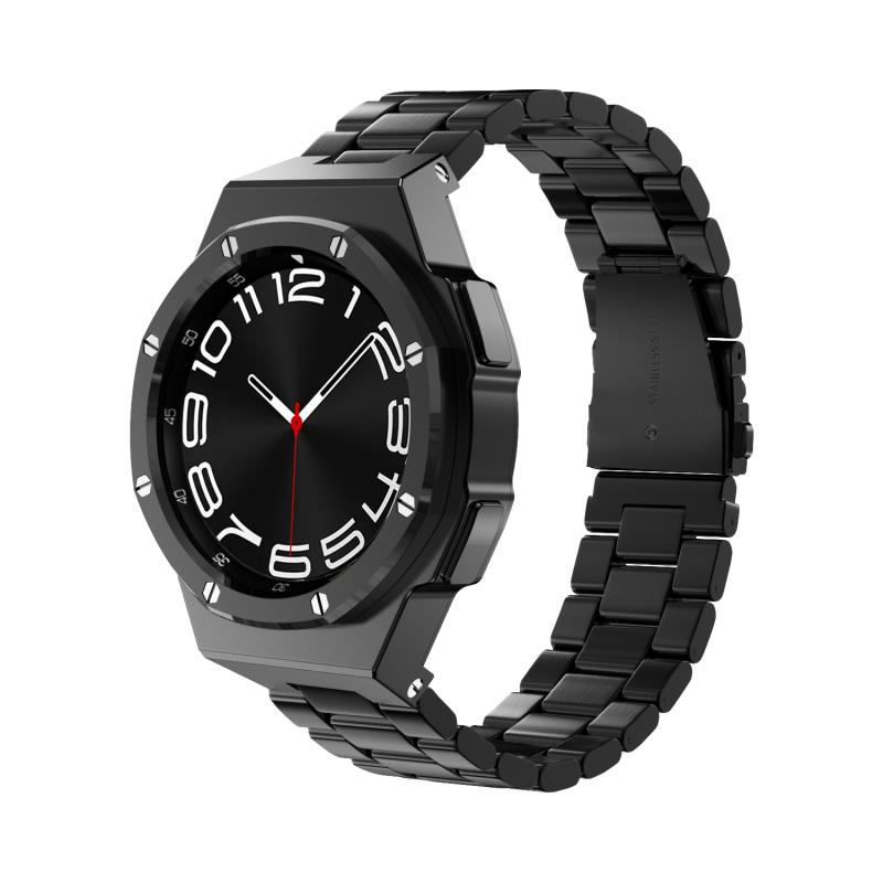 Modification Kit Case For Samsung Galaxy Watch6 Classic 47mm 43mm Stainles Steel Metal Strap Bracelet Galaxy6Classic Rubber Band