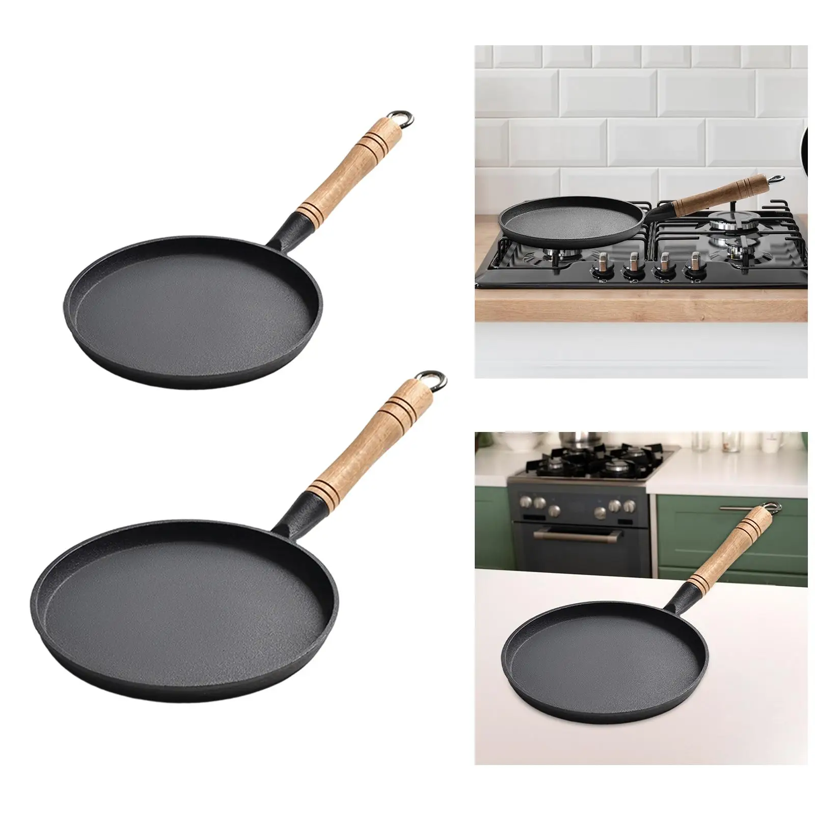 Cooking Omelette Pan Nonstick Round Griddle Pan for Kitchen Outdoor Camping