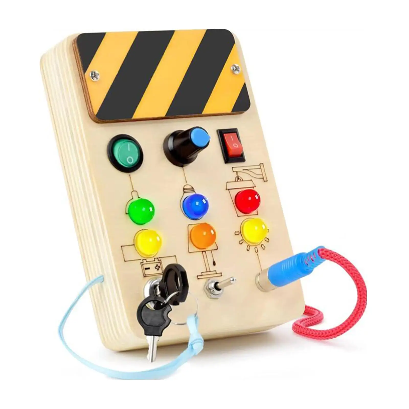 Montessori Toys with LED Light Switch Sensory Board Toys for Preschool Kids