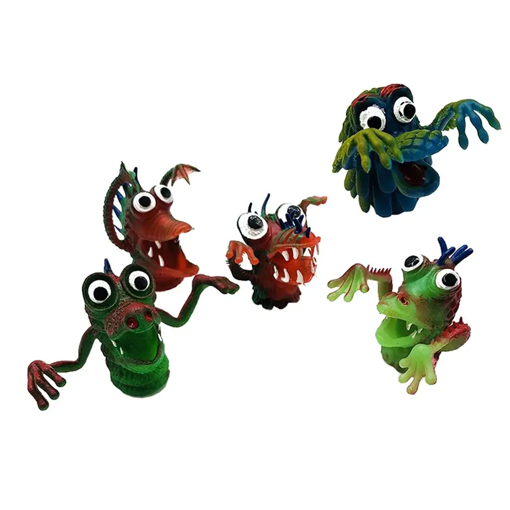 2X 5Pcs Baby Kids Finger Animal Educational Story Toys Puppets Monsters