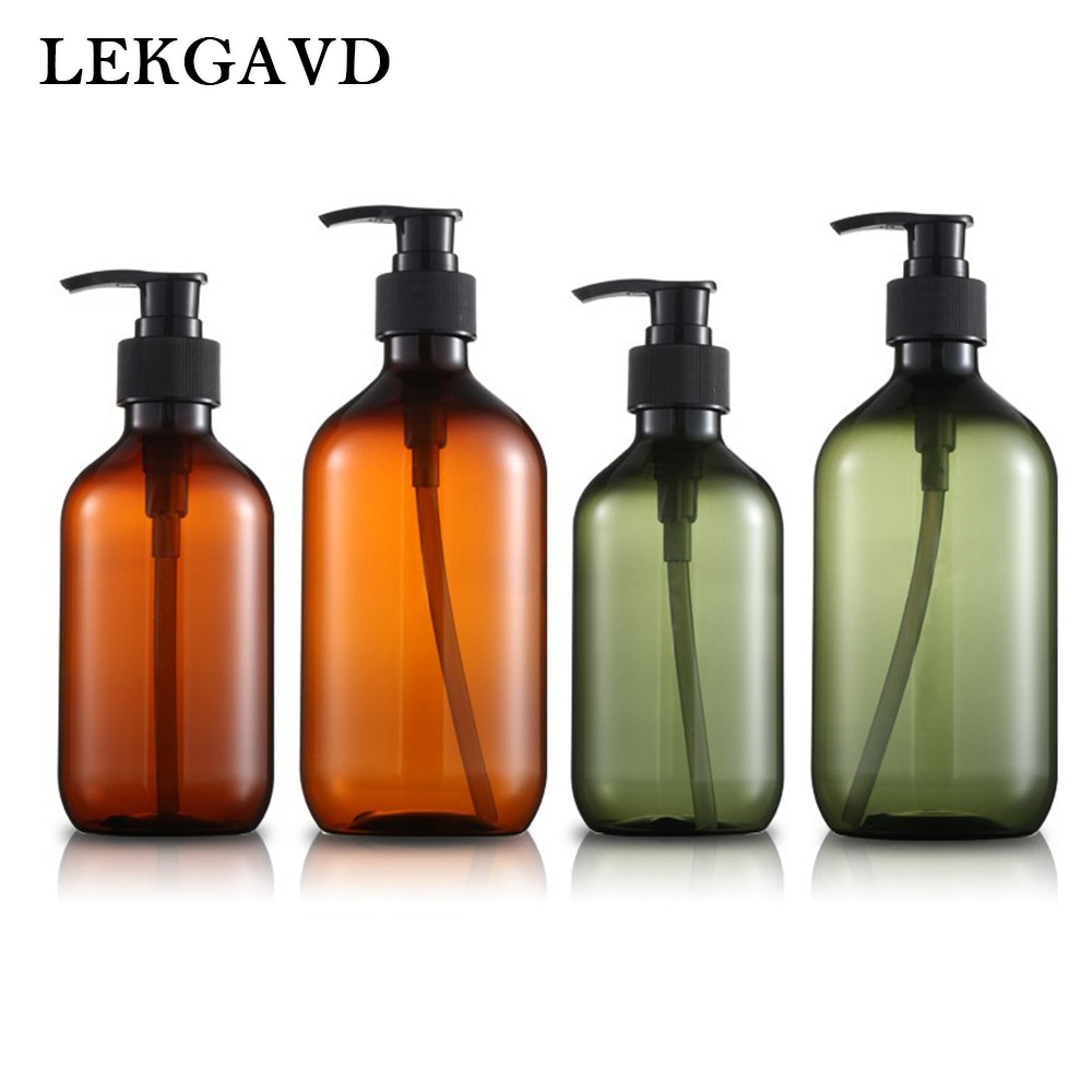 Best of 300ML 500ML Bathroom Soap Dispensers Amber Shampoo Lotion Container Press Pump Refillable Bottle For Bath Soap Gel And Cosmetics Reviews & Tips