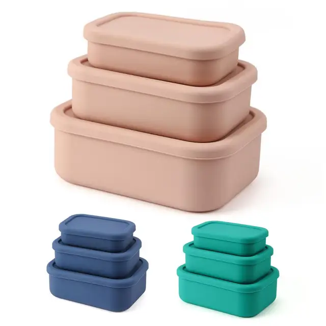 Lunch Box Modern Adult Lunch Box Food Container Shock-proof Food Container  Silicone Bento Box with Lid School Supplies - AliExpress