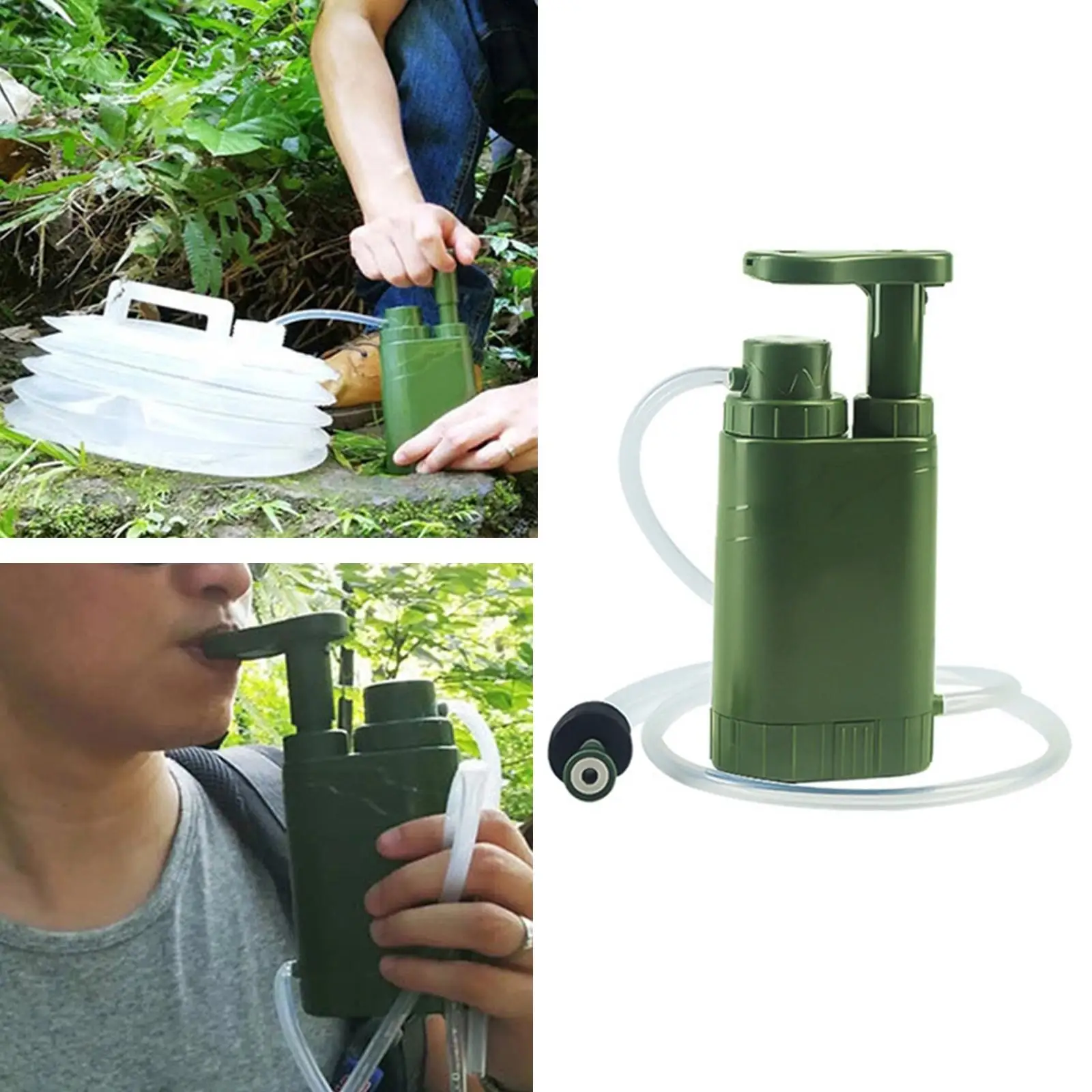 Portable Camping Water Filter 2 Stages Water Filtration System Water Purifier