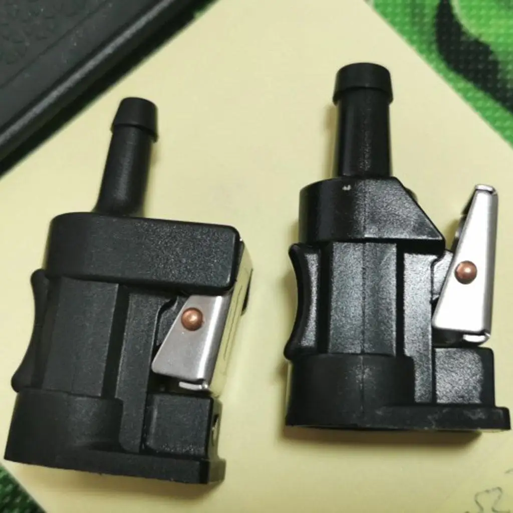 2x 5/16 inch 8mm Engine End/Side Connector for Outboard Fuel 