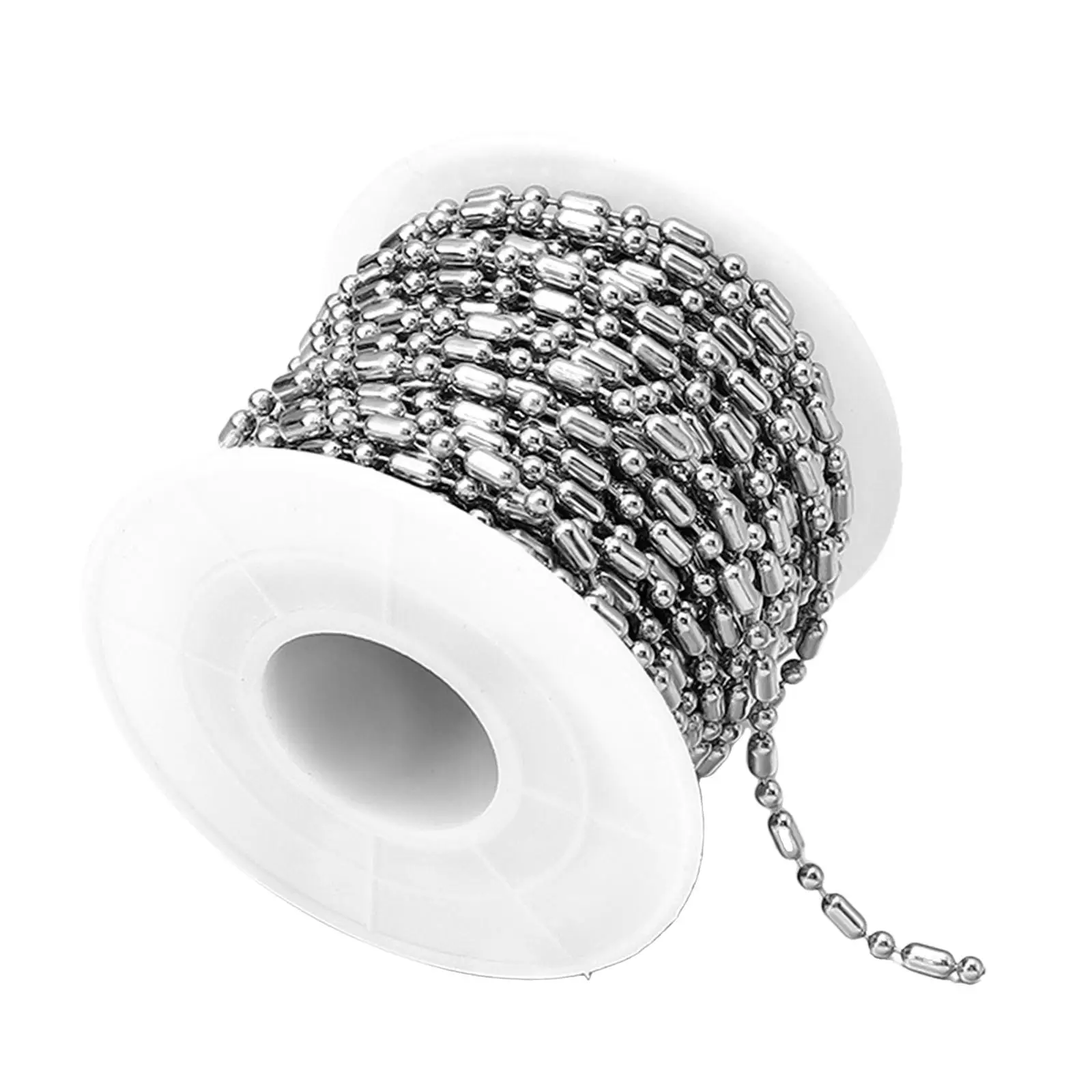 Stainless Steel Ball Bead Chain Unwelded Twisted 2.4mm Curb Chains for Jewelry Making DIY Anklet Pendant Necklaces Accessories