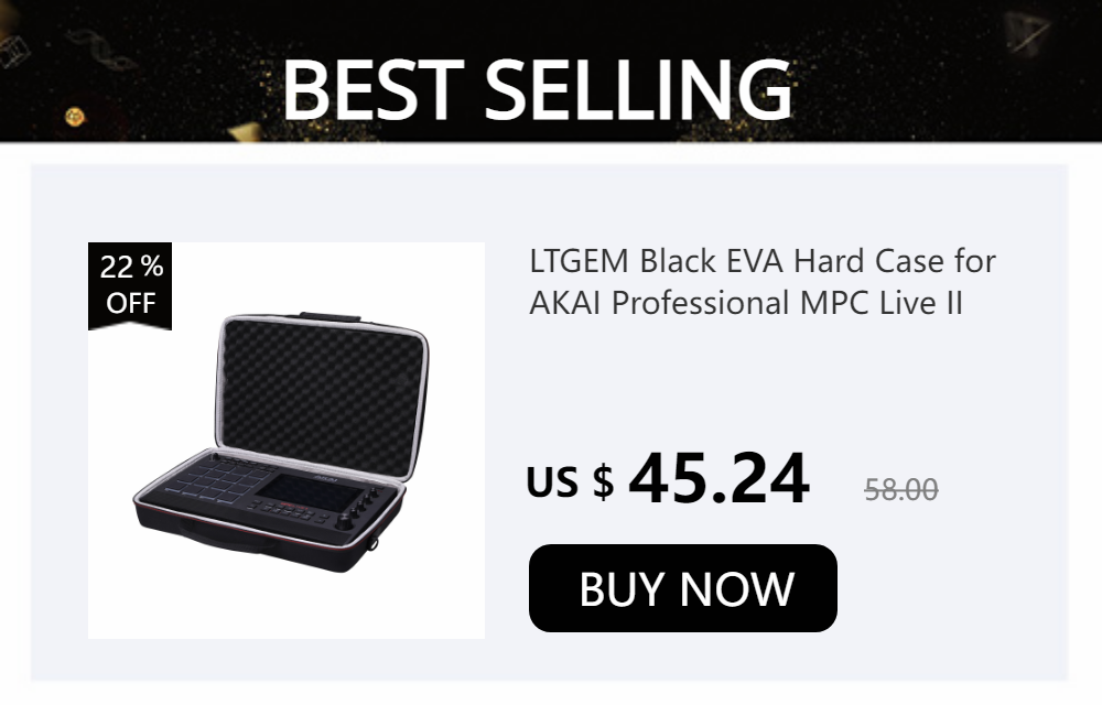 LTGEM Black EVA Hard Case for Akai Professional APC 40MKII USB-Powered Full-Featured Ableton Live Performance MIDI Controller