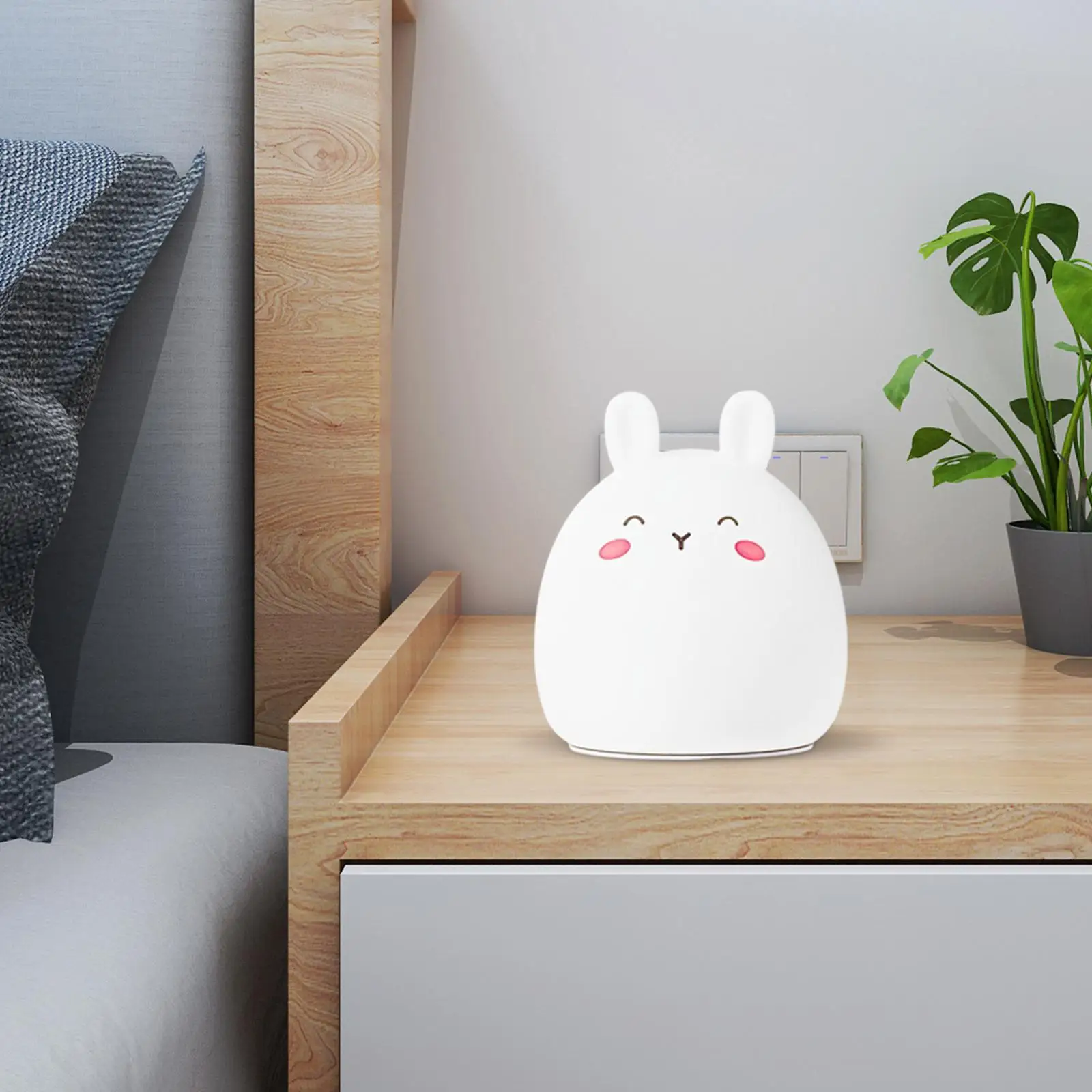 LED Bunny Night Light Portable Touch Control Nightlight Color Changing Table Lamp Rabbit Lamp for Kids Baby Breastfeeding Decor