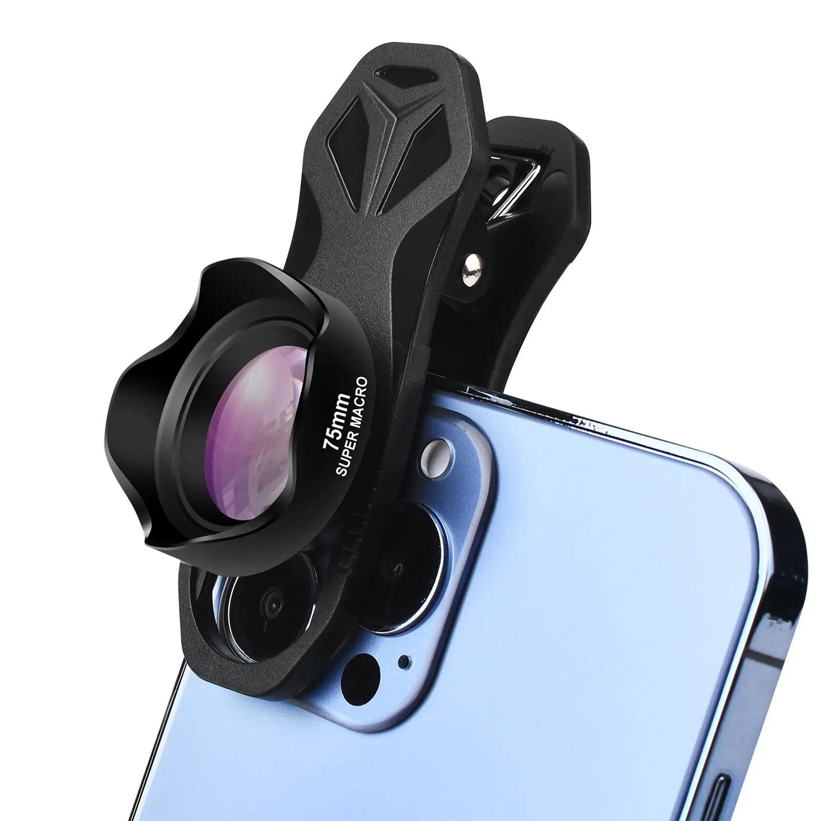 10x Macro Lens Camera 75mm HD Clip On Phone Lens for Most Smartphones Android iOS
