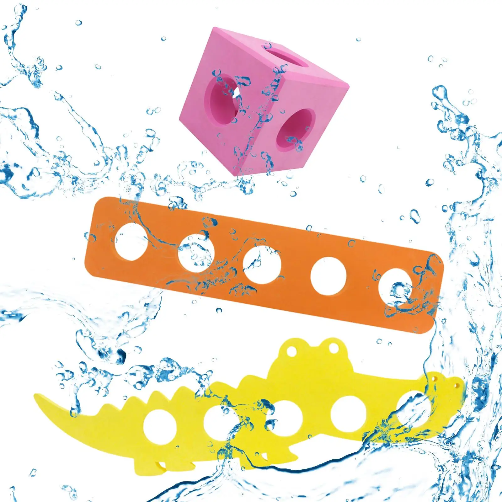 Pool Connector Water Toy Holed Swimming Pool Toy Builder Water Connector Foam Tube Connector for Summer Party Beds Lake Beach