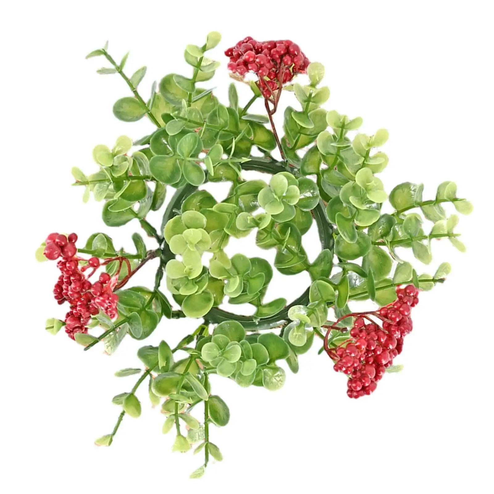 Berries Candle Rings Wreaths Christmas Decoration Berries Candle Holder for Dining Table Livingroom Parties Farmhouse Cafes