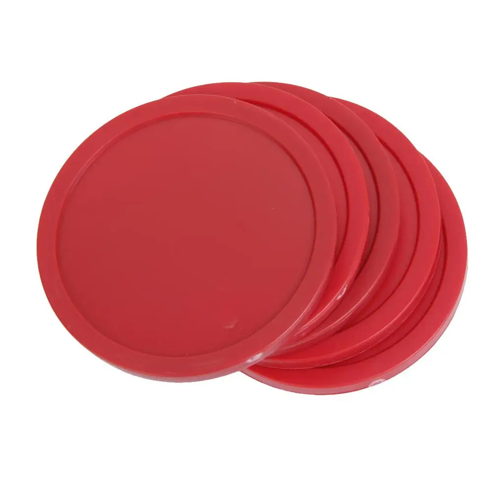 4 Pieces Air Hockey Table Arcade Game Pucks 82mm Red Dia. 82mm/3.22inch