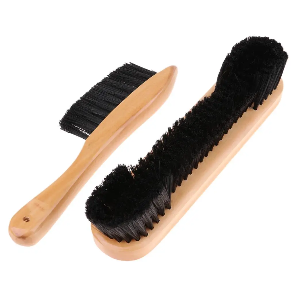 Durable Billiards 9 Inch Wooden Pool Table and Rail Brush Set Cleaner Cleaning Tool ( won`t fall out bristles)