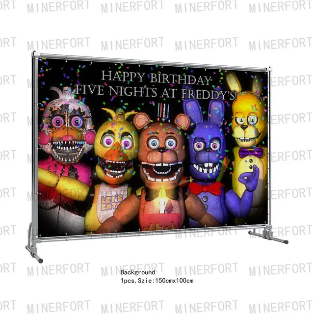 FNAF Birthday Party Supplies Decorations Kids Birthday Disposable Tableware  Tablecloth At Five Nights Party Theme Favors Boy Set - AliExpress
