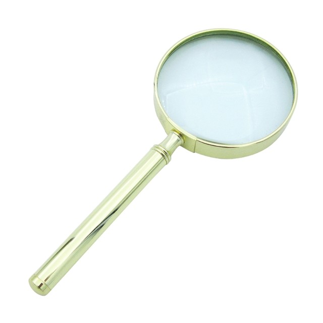 Optical Lens Ultra Clear Magnifying Glass Handheld Glass Magnifying Glass  Red Wooden Handle Metal Frame Magnifying Glass - AliExpress