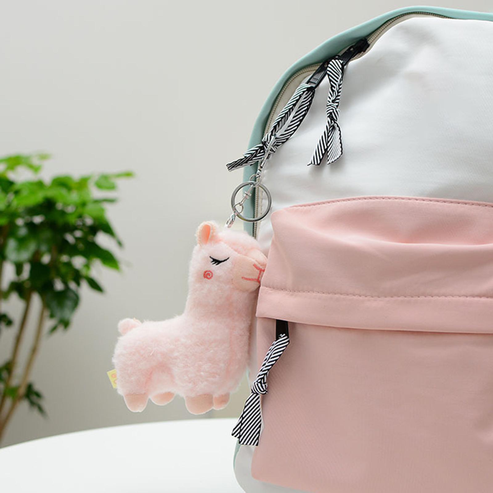 Cute Alpaca Keychain Pendant Soft Animal Doll for Women Bags Decor Women