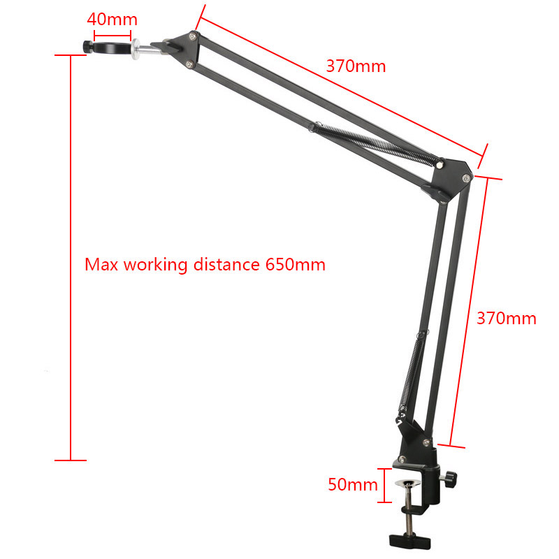 cantilever suporte universal ajustável suporte de mesa boom abertura instalação para câmera microscópio vídeo aquisição imagem