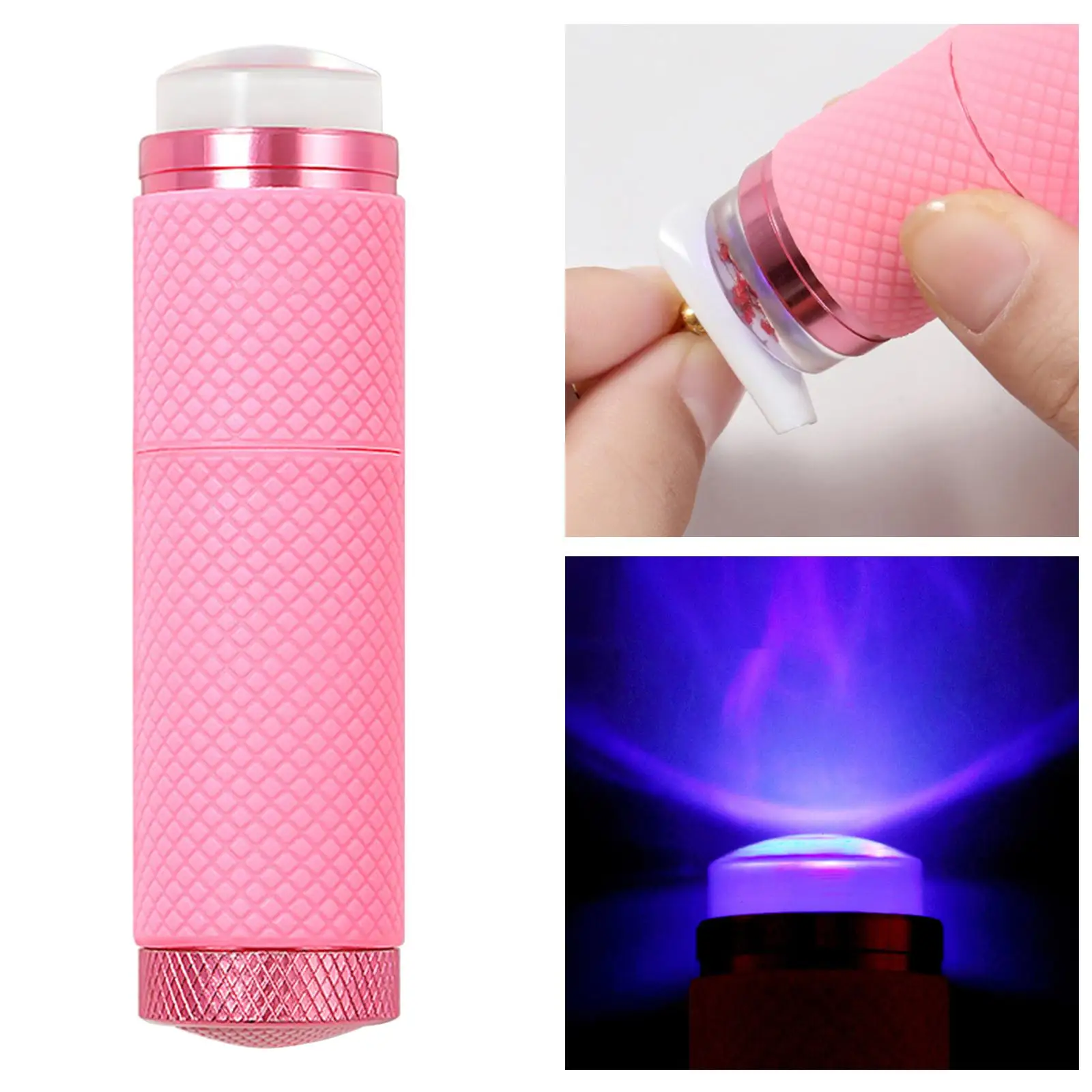 UV Light Presser Double Head Portable Nail Polish Drying Lamp for Gel and Regular Polish Manicure Decor Quick Nail Touch-Ups