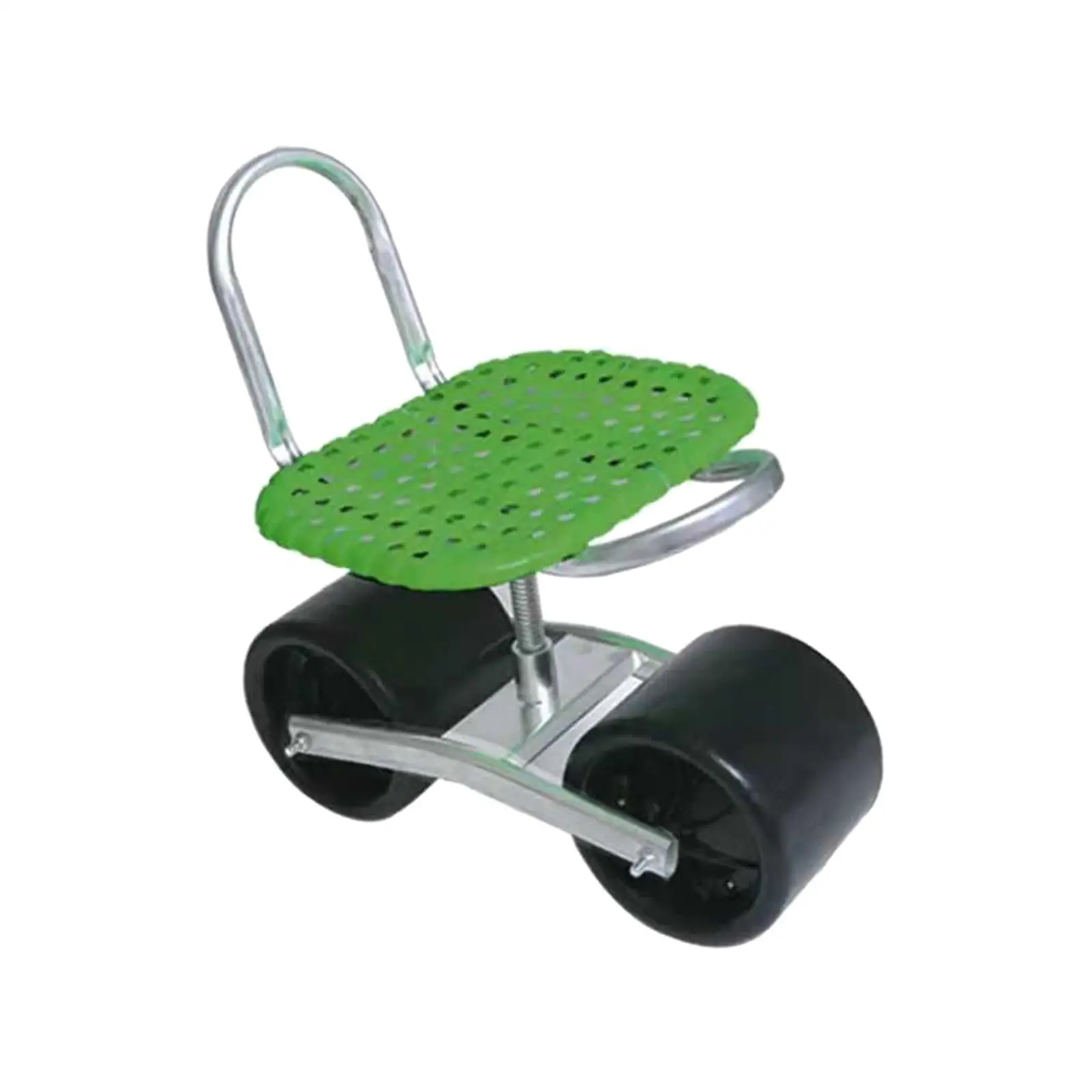 Outdoor Cart Height Adjustable Garden Stool with Wheels Mobile Backrest Garden