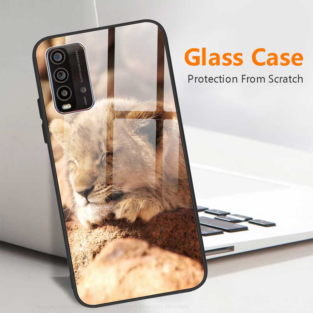 Cover For Xiaomi Redmi 9T 9A 9 9C Capa Bumper Tempered Glass Phone Case For Redmi 9 A C T Note 8 8T 9 10 10X Pro 10s 4G 5G Funda