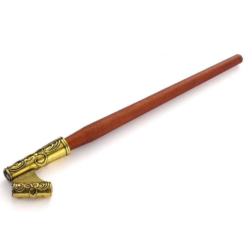 Holz Kalligraphie Dip Stift Englisch Kalligraphie Stift Kupfer platte Skript schräg Dip Stift halter mit Glas nibs Zubehör – Detail 1