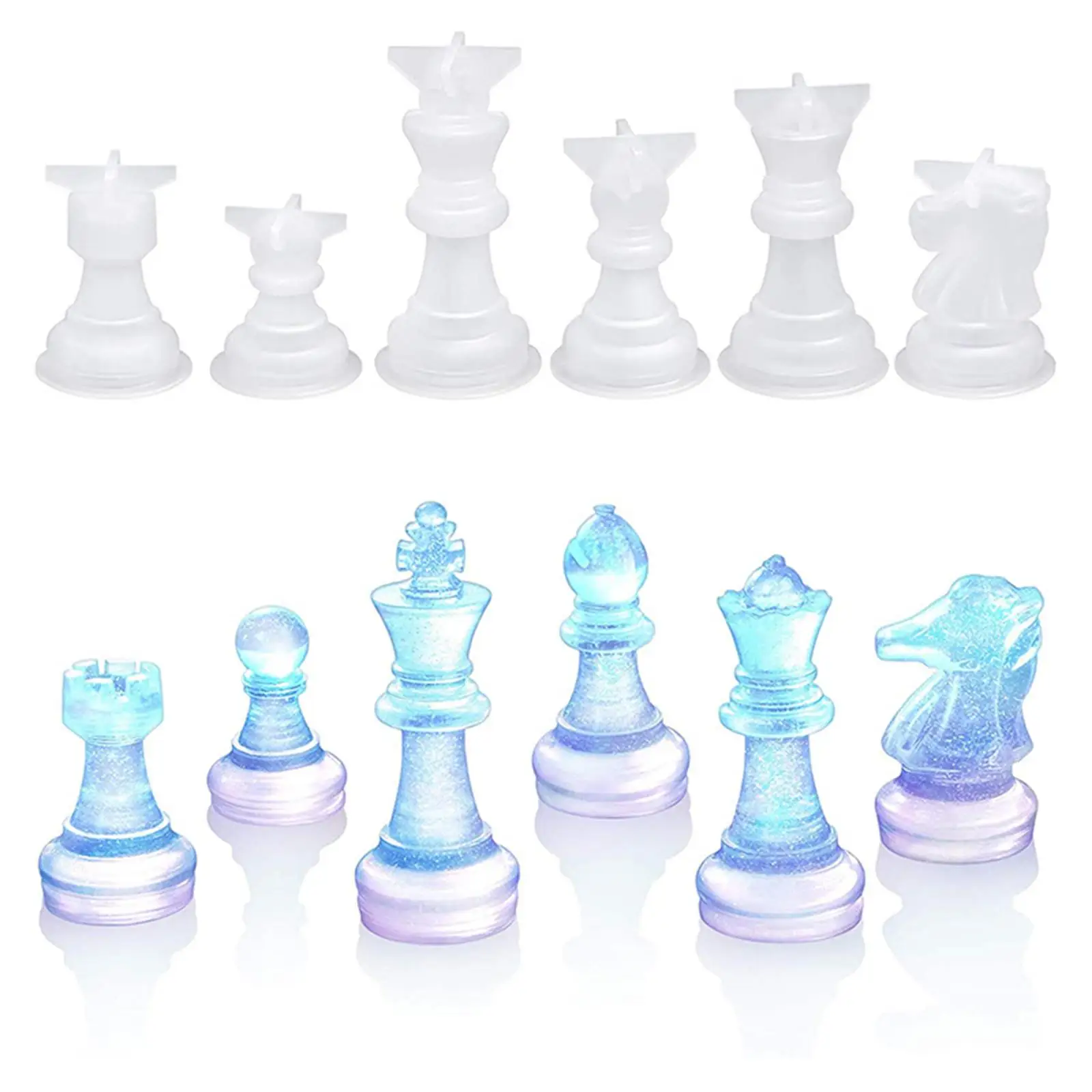 6x Chess Silicone   for Outdoor Games Christmas Gift Home Decoration