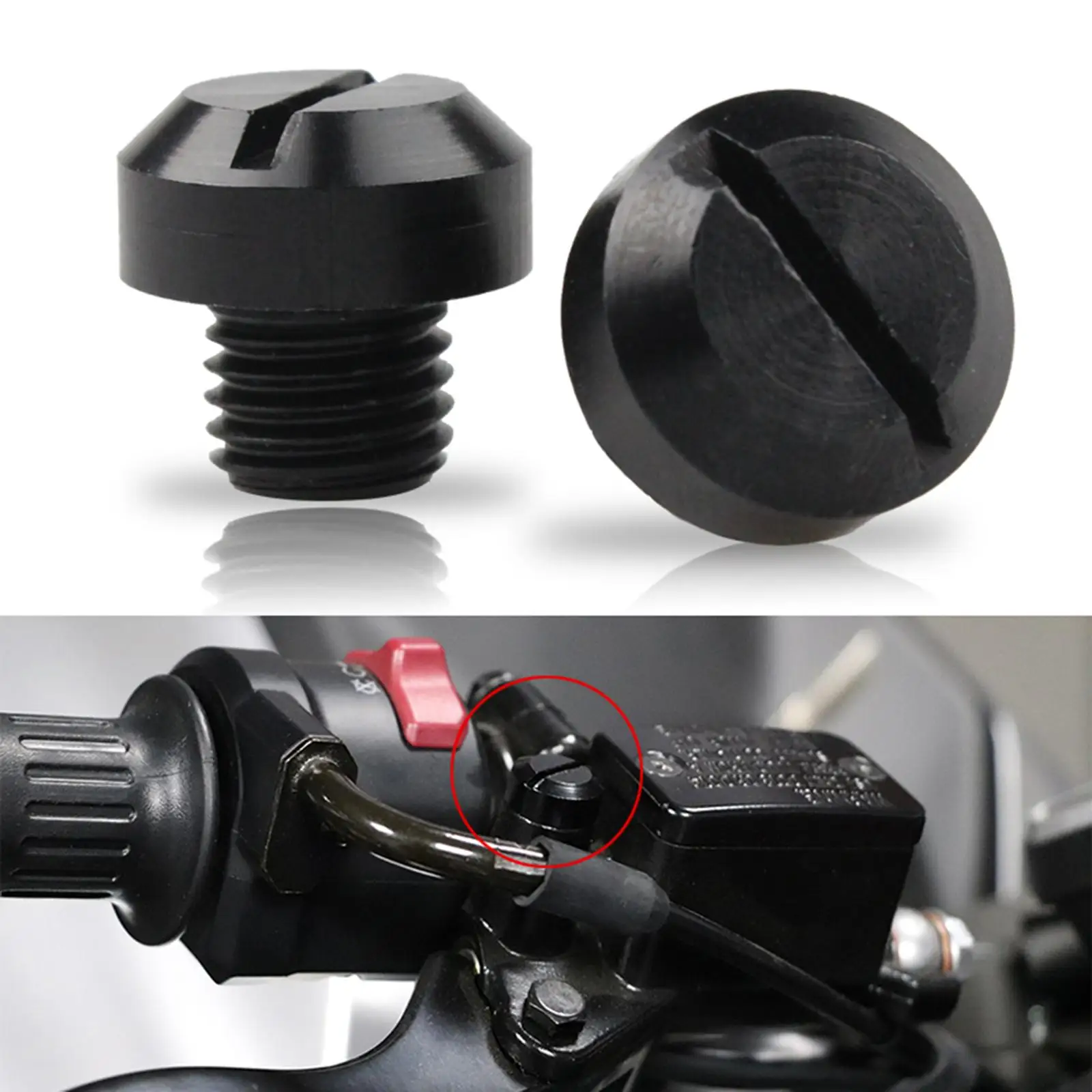 2 Pieces Motorcycle 1.25  Thread Hole Bolts Covers Caps Holder , Anodized Surface  Strong And Durable