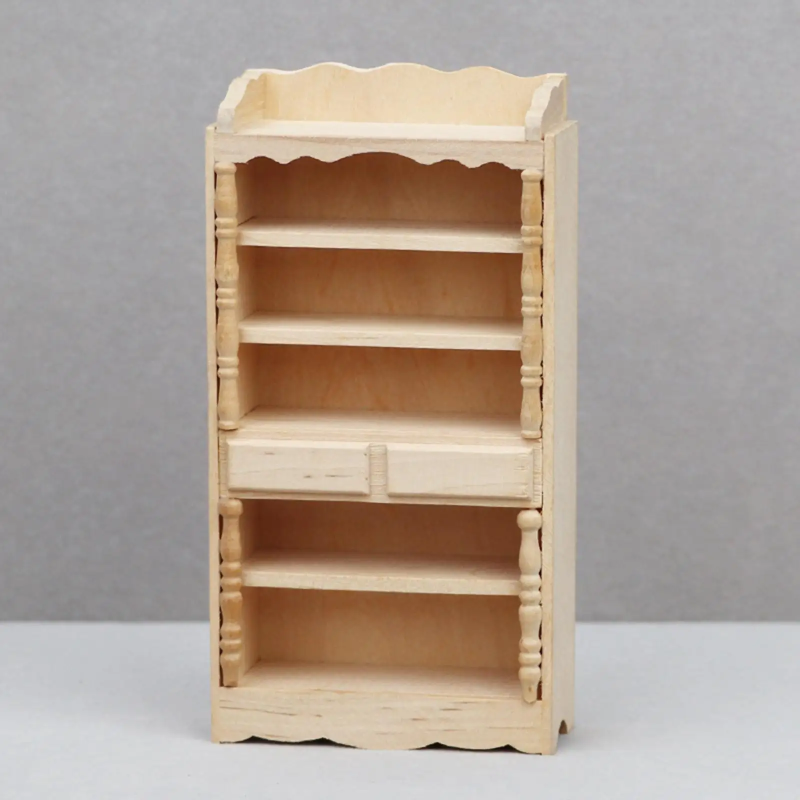 Dollhouse Wood Cabinet Dollhouse Decoration 1:12 Scale Miniature Cupboard for