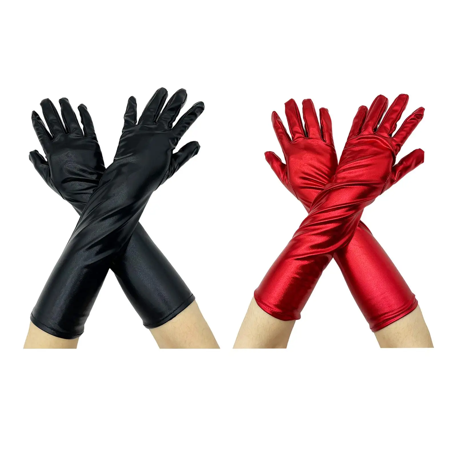 Classic Long Gloves Women Flapper Gloves Mittens for Girls Cosplay Accessory