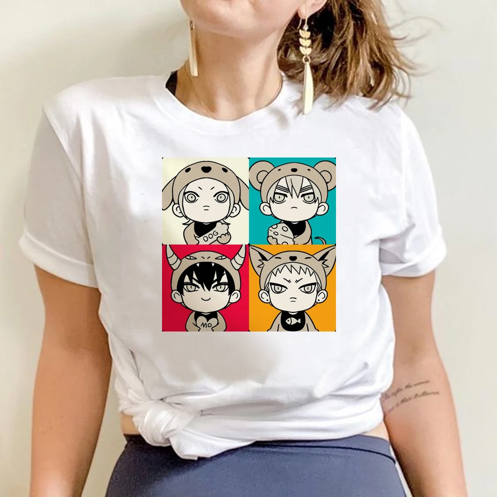 19 Days Anime T Shirt Aesthetic Clothes Women Summer Tops Manga He Tian & Mo Guan Tees Harajuku Vintage Cartoon Tshirt Female
