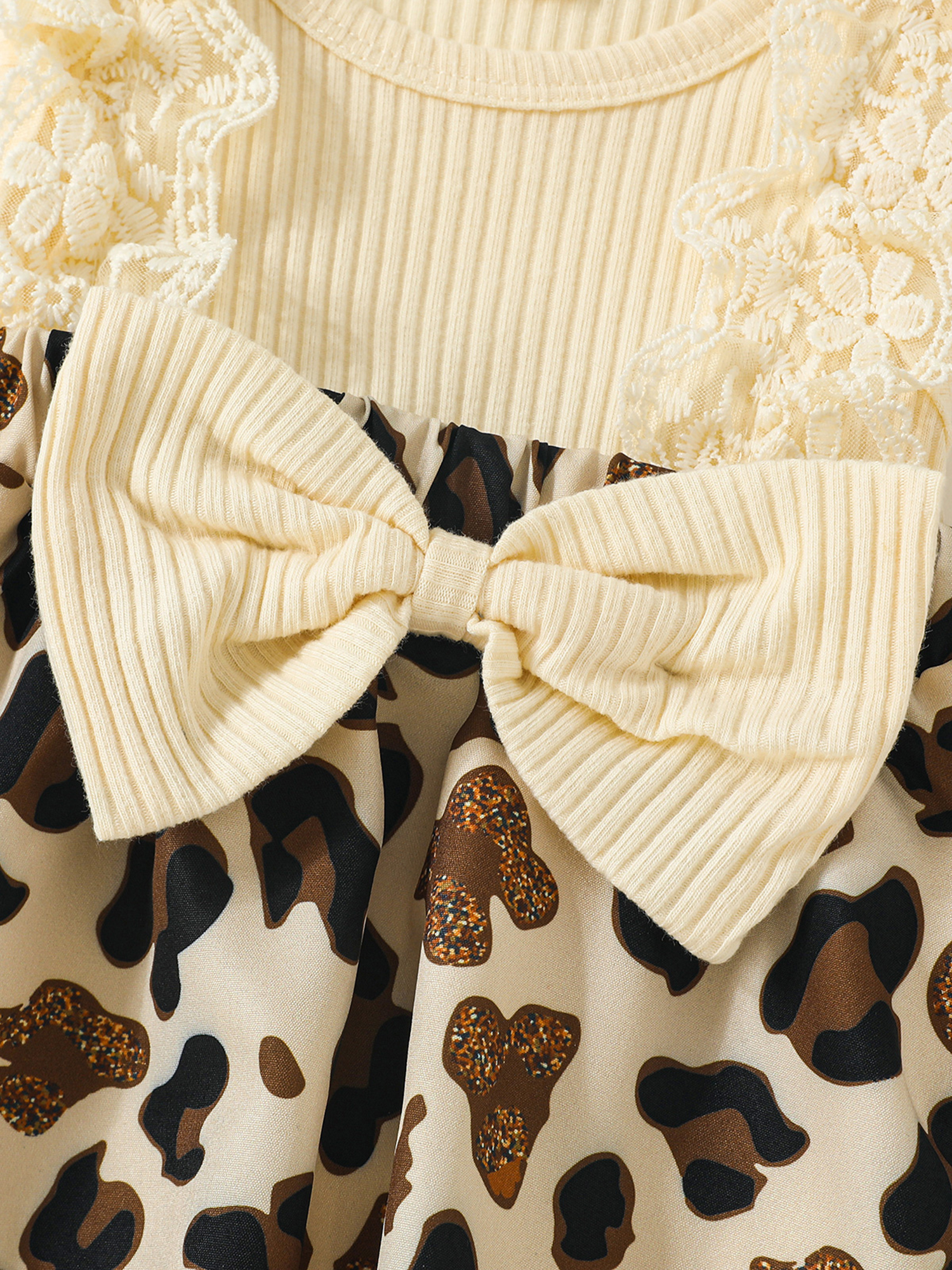Baby 2 Stück Sommer Outfits ärmelloses Stram pler kleid mit Leoparden muster und Stirnband – Detail 9