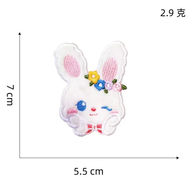 20PCS Cute cartoon animal embroidery fabric stickers accessories diy rabbit  butterfly knitted wool headdress decorations accesso - AliExpress