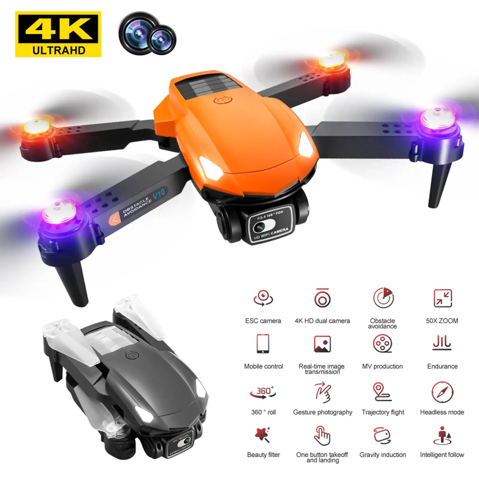 RC Drone with Camera RC Airplane Mini Drone for Children Adults Beginners