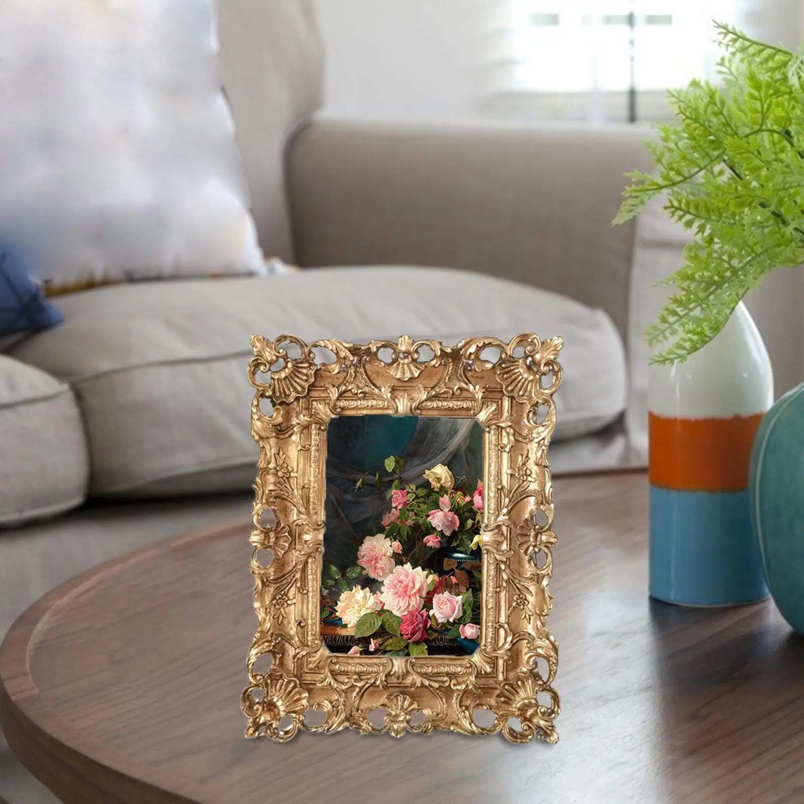 Vintage Style Photo Frame Photo Display with   Cover Baroque