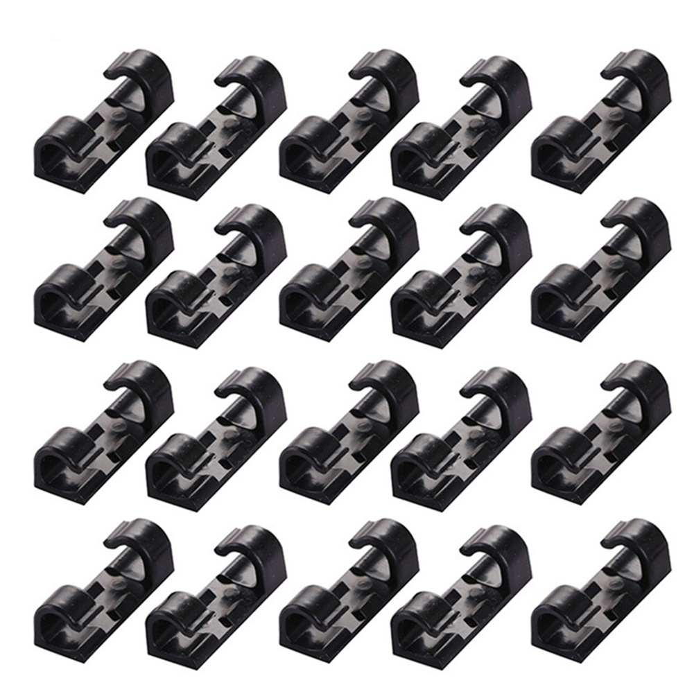 20pcs Wire Storage Clips Securing Tool Cable Clamp Cable Housing Data Line Finishing