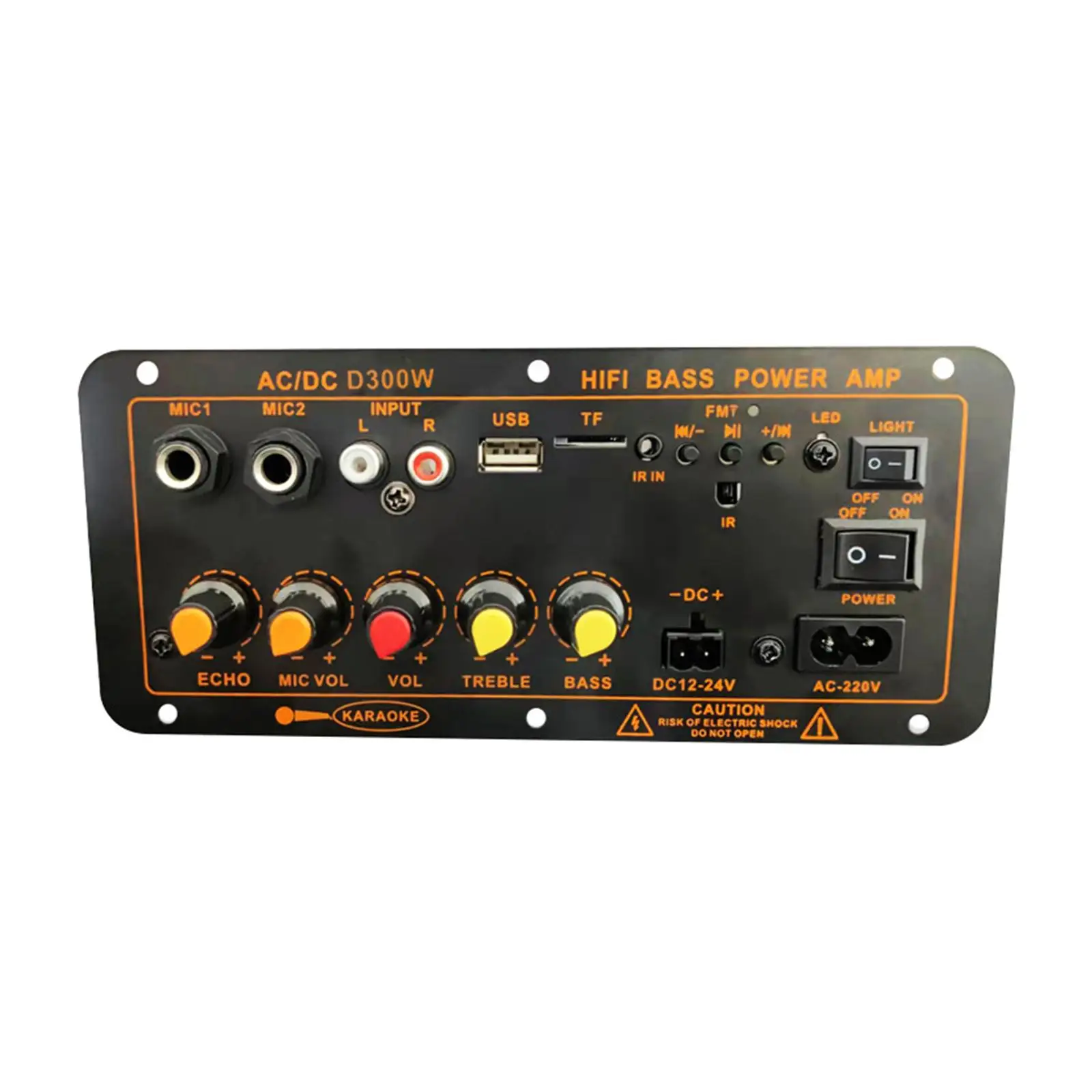 Bluetooth Digital Audio Amp Amplifier Board EU 220V Adapter Durable with Bass and Treble Control Knobs with Remote Control
