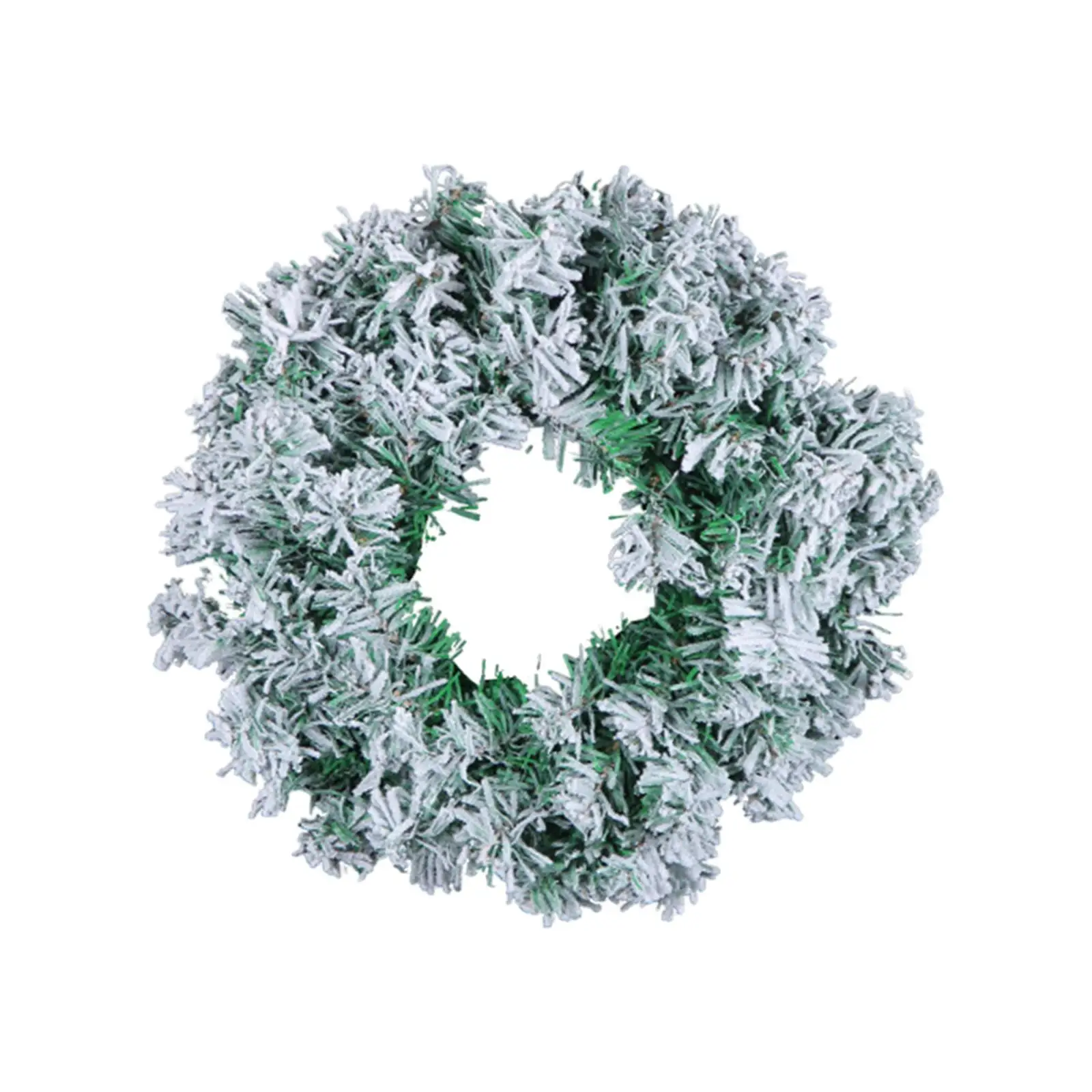 Artificial Snowy Christmas Wreath Xmas Decor Realistic Green Hanging Ornament for Wall Holiday Indoor Outdoor Window Wedding