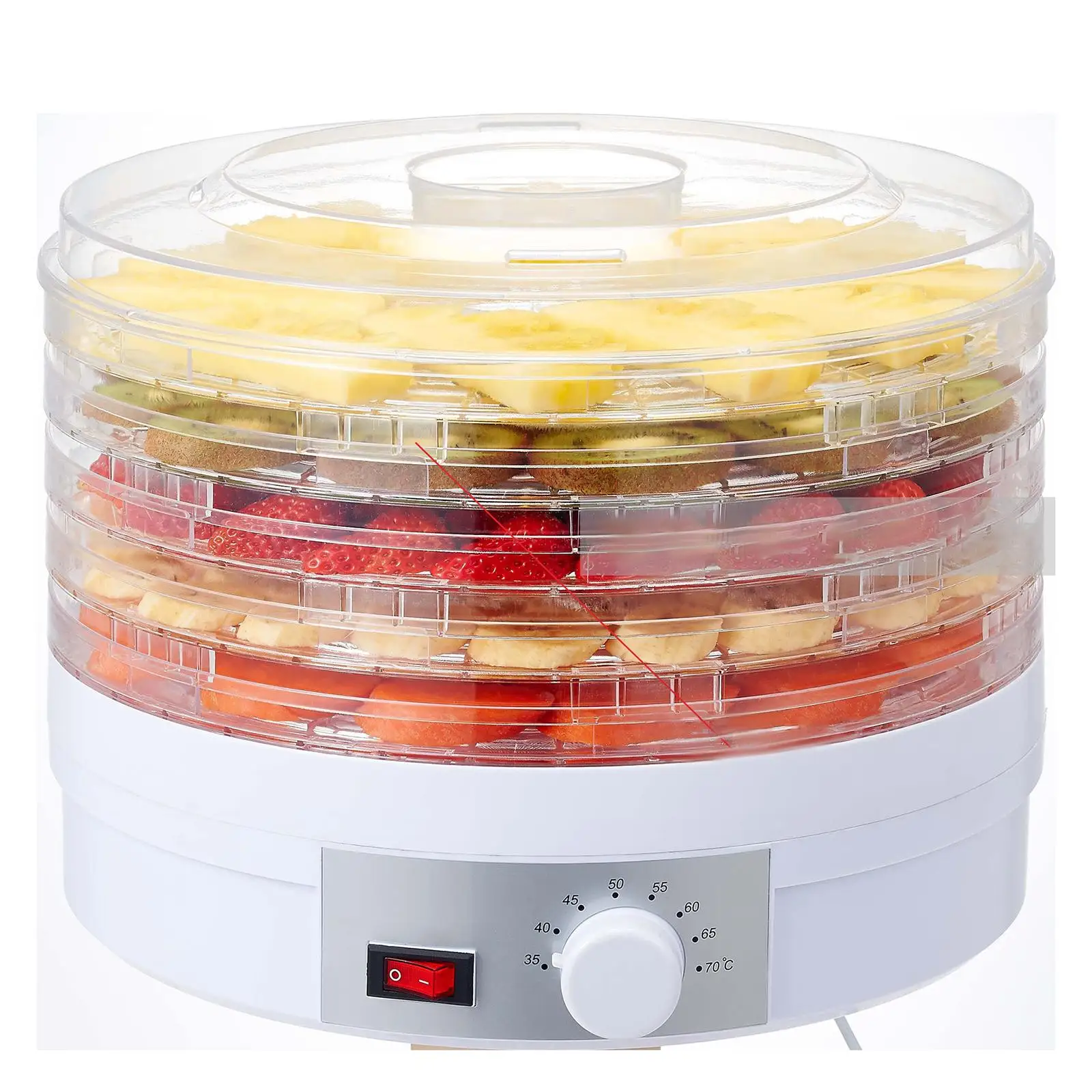 Fruit Dryer Multipurpose Temperature Control Power Saving Portable Food Dry Machine 5 Layers for Kitchens Pet Food Vegetable