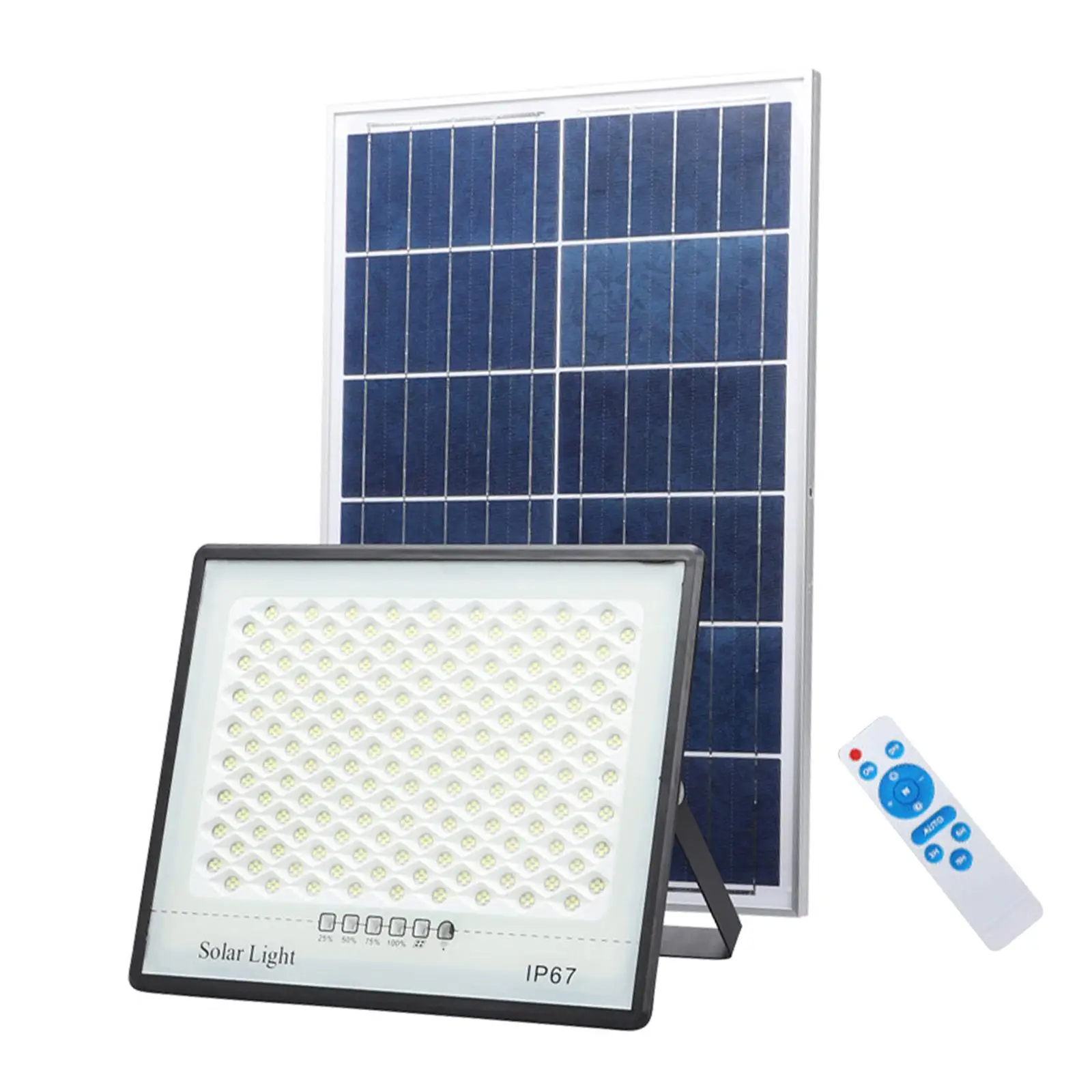 Solar Light Solar Lights IP67 Waterproof with Remote Control 100W Wall LED Spotlights for Yard Pathway Garden Shed Swimming Pool