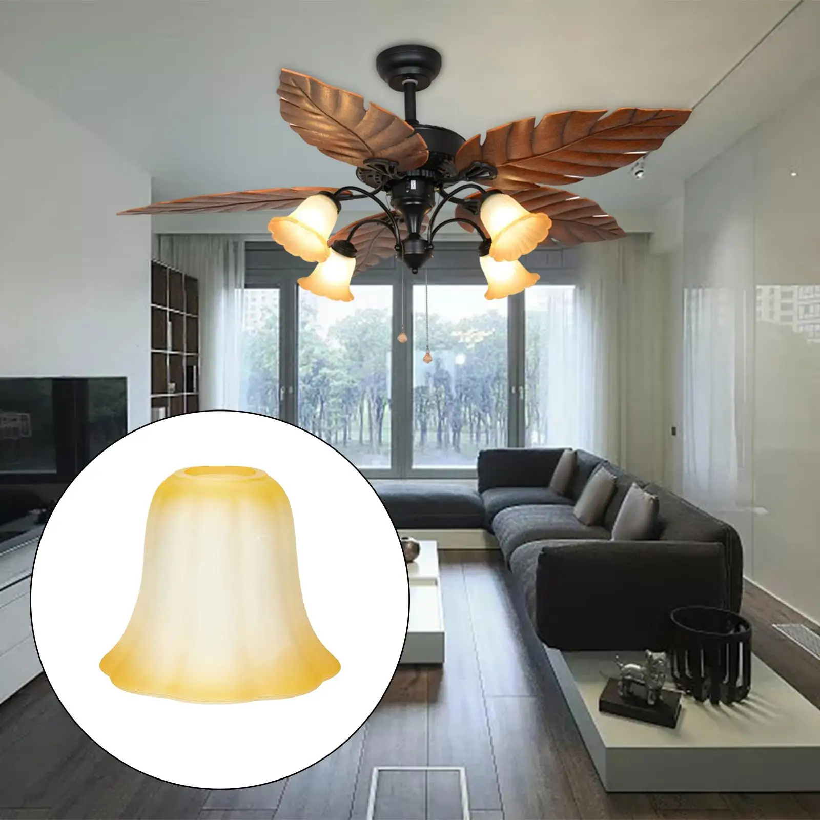 Ceiling Light Fixture Cover Lighting Accessories Frost Glass Lamp Shade for Droplight Nursery
