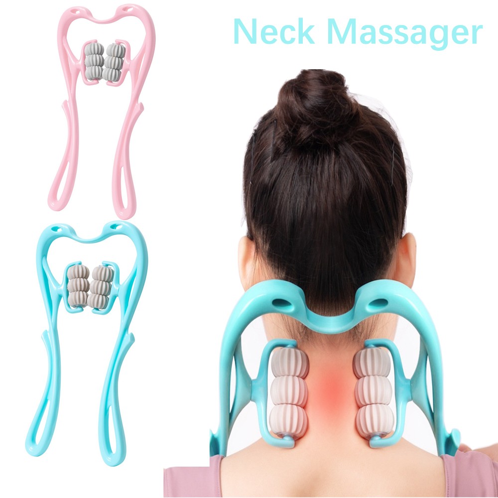 Best of 1pcs Neck Massager Therapy Neck And Shoulder Dual Trigger Point Roller Self-Massage Tool Relieve Hand Pressure Deep Massage Reviews & Tips