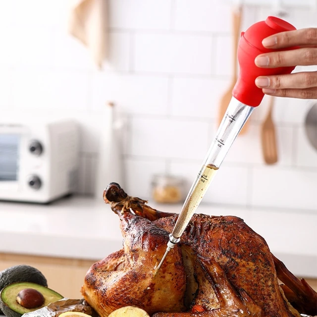 Turkey Baster Food Grade for Cooking & Basting, Detachable Round