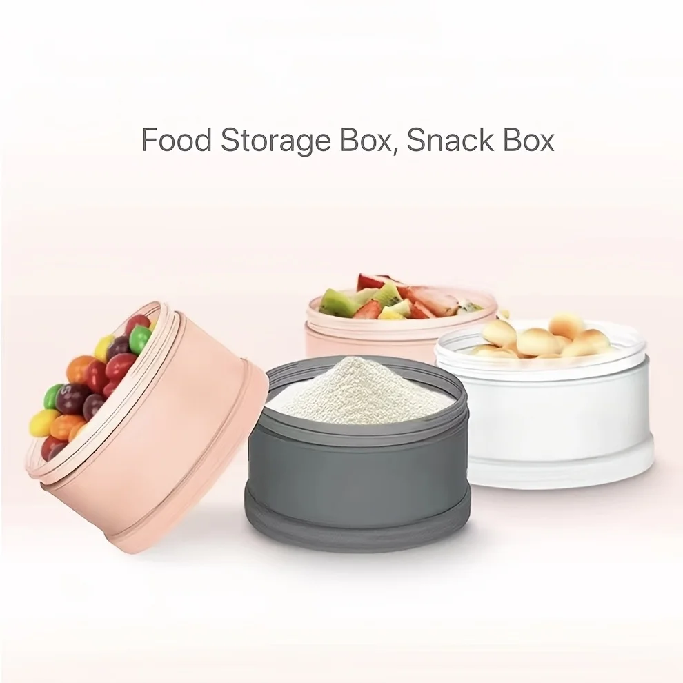 Portable Milk Powder Formula Dispenser Food Container Storage Feeding Boxes for Baby Kids Toddler 4 Grid Baby Food Storage Box