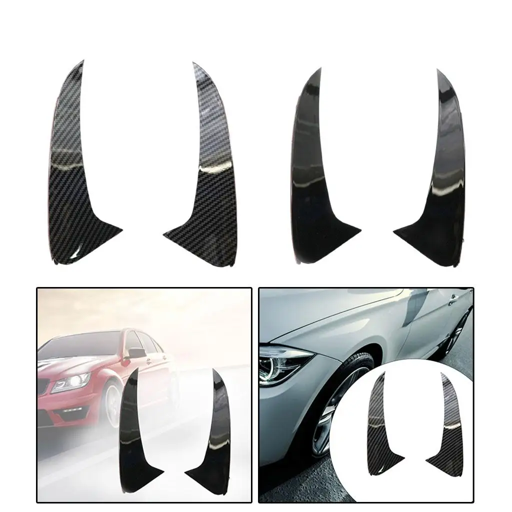 Rear Bumper  cover decoration Canards Insert  Fits 205 208  Sedan Only Black