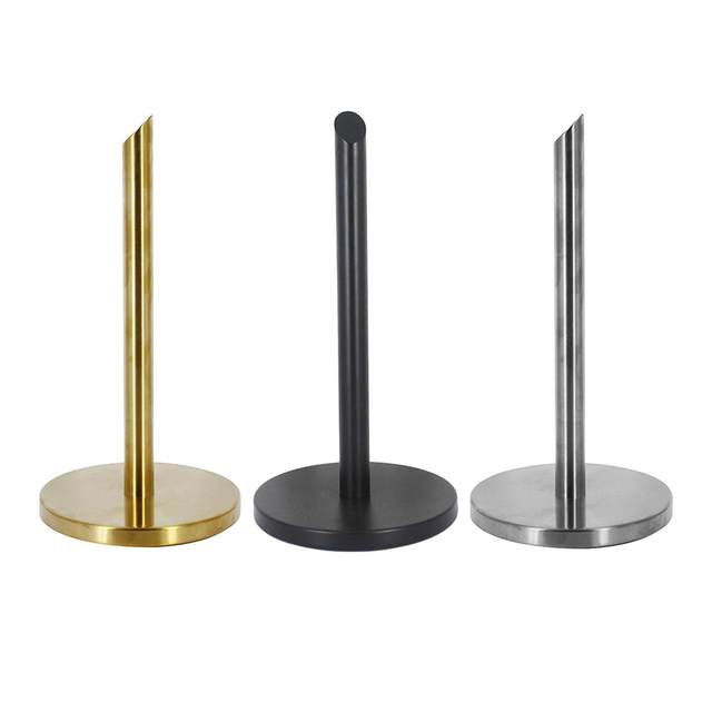 Kitchen Details Satin Gold Metal Freestanding Paper Towel Holder in the Paper  Towel Holders department at